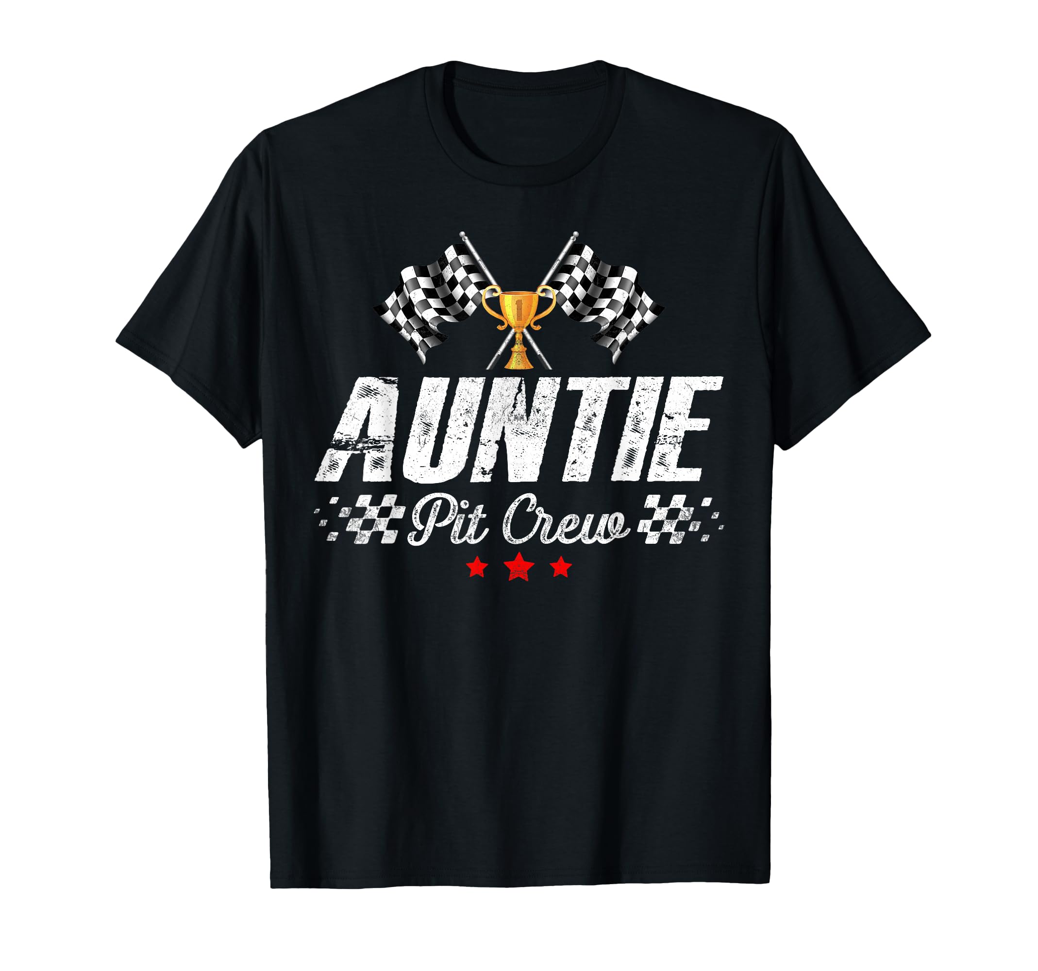 Auntie Pit Crew Race Car Racing T-Shirt - Custom Art Print for Adults - T-Shirt, Sweatshirt, Hoodie
