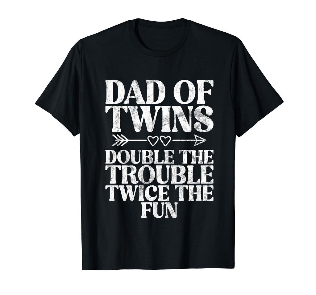 Dad Twins Double Trouble Twice Fun T-Shirt - Custom Art Print for Adults - T-Shirt, Sweatshirt, Hoodie