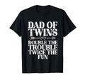 Dad Twins Double Trouble Twice Fun T-Shirt - Custom Art Print for Adults - T-Shirt, Sweatshirt, Hoodie