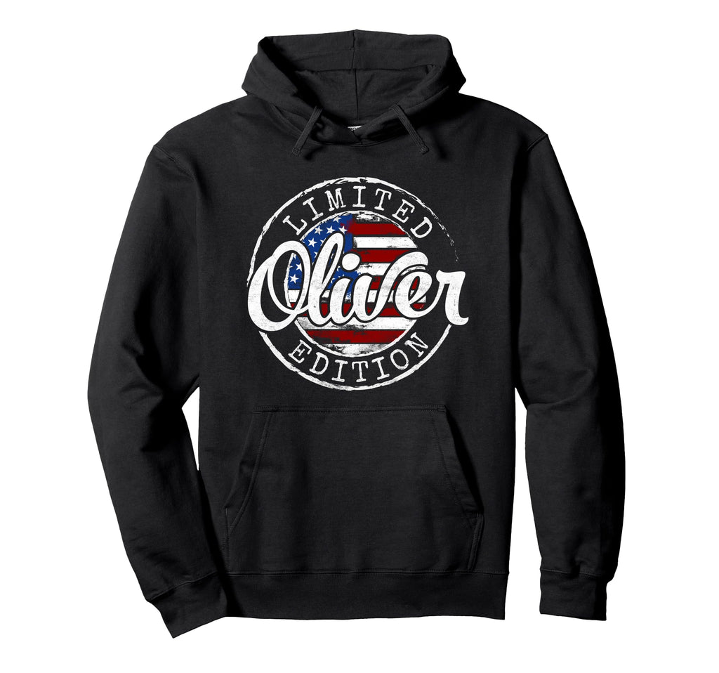 Oliver Usa Flag Stamp Personalized Name Hoodie - Graphic Print Men Women - T-Shirt, Sweatshirt, Hoodie