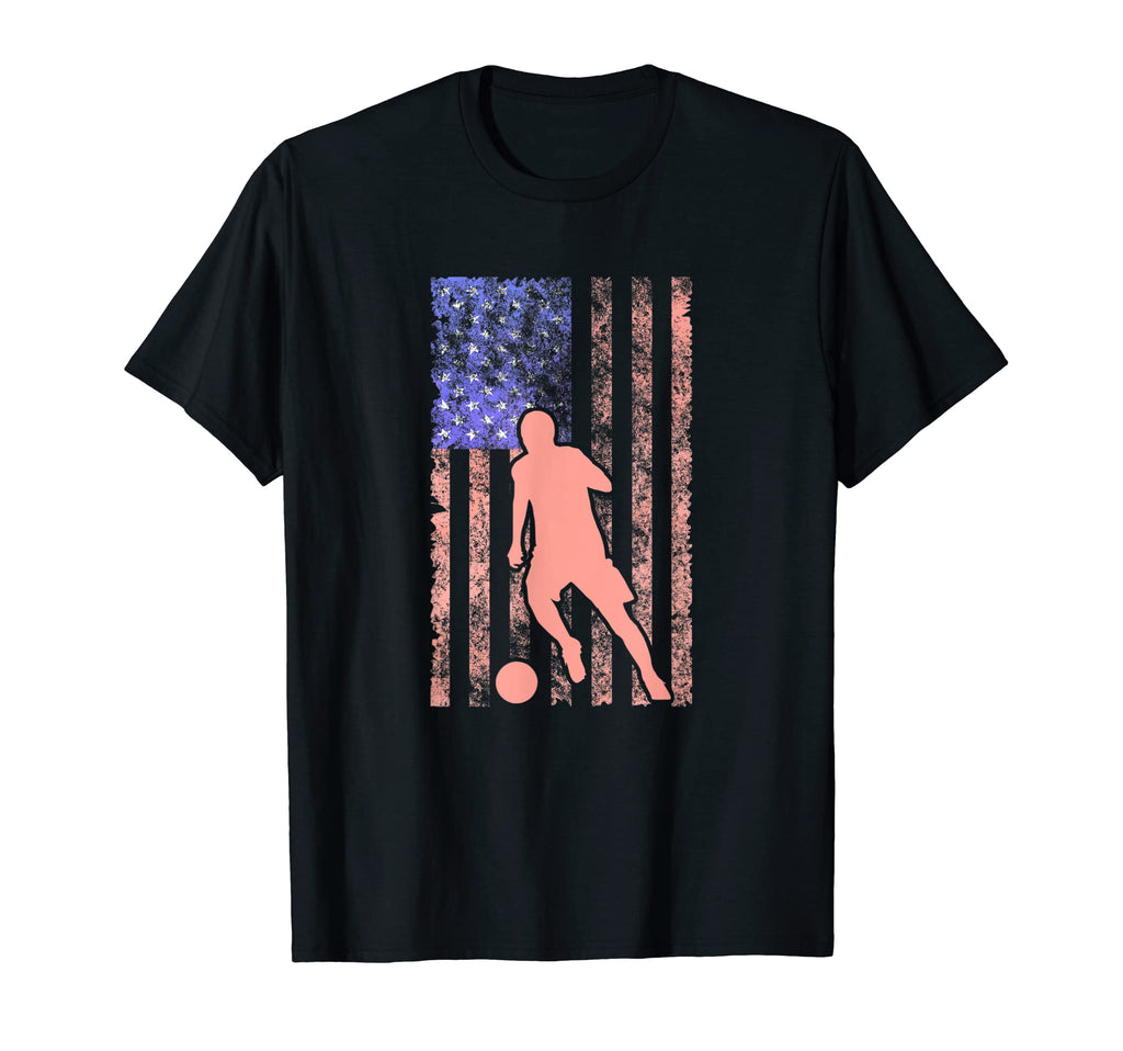 Soccer Silhouette Usa Flag T-Shirt - Streetwear Style Men Women - T-Shirt, Sweatshirt, Hoodie