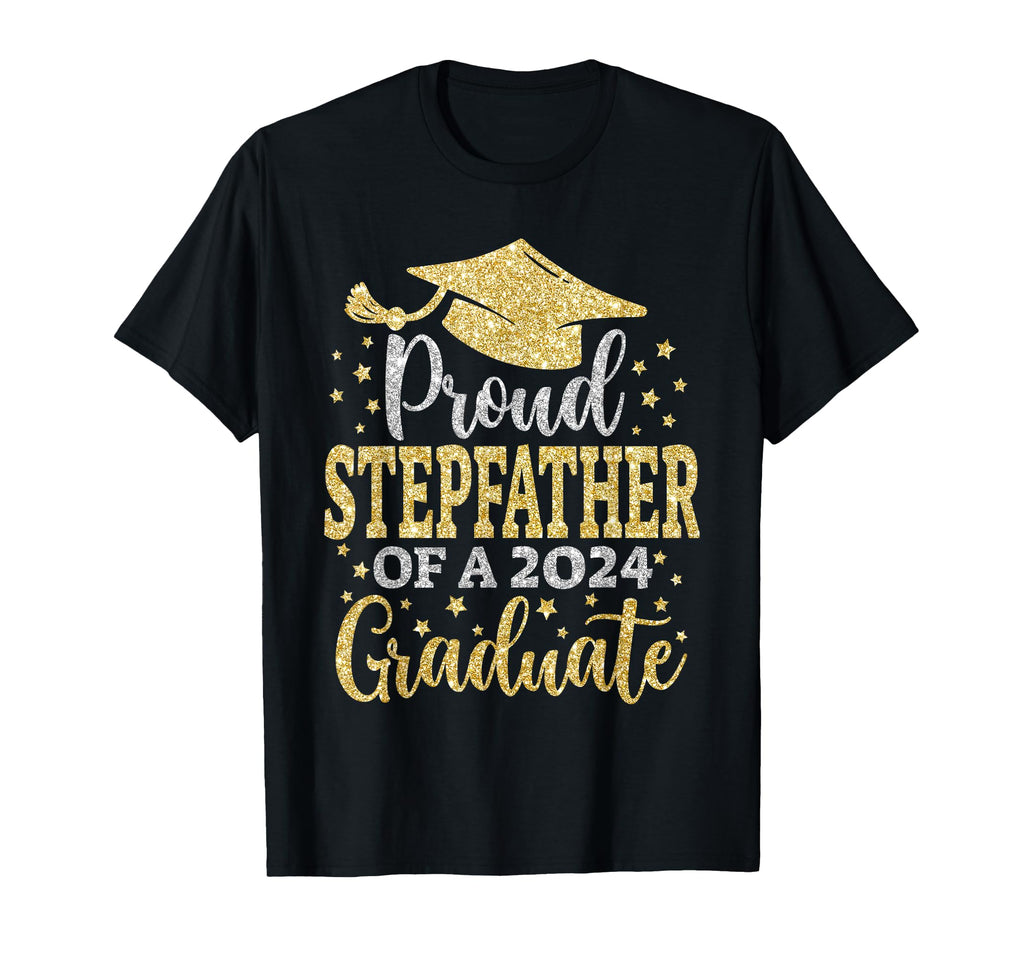 Stepfather Senior 2024 Proud Dad T-Shirt - Fun Novelty Design for Adults - T-Shirt, Sweatshirt, Hoodie