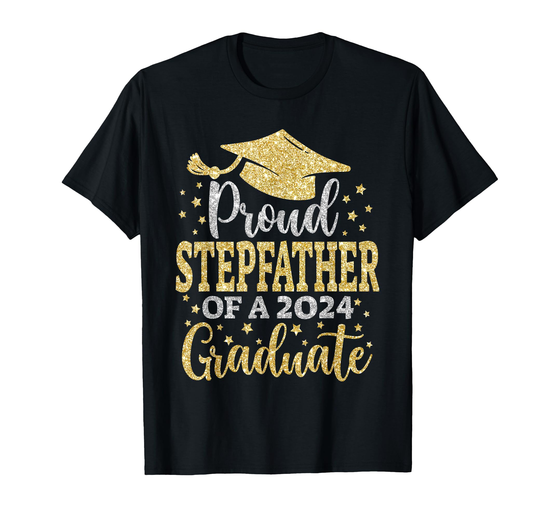 Stepfather Senior 2024 Proud Dad T-Shirt - Fun Novelty Design for Adults - T-Shirt, Sweatshirt, Hoodie