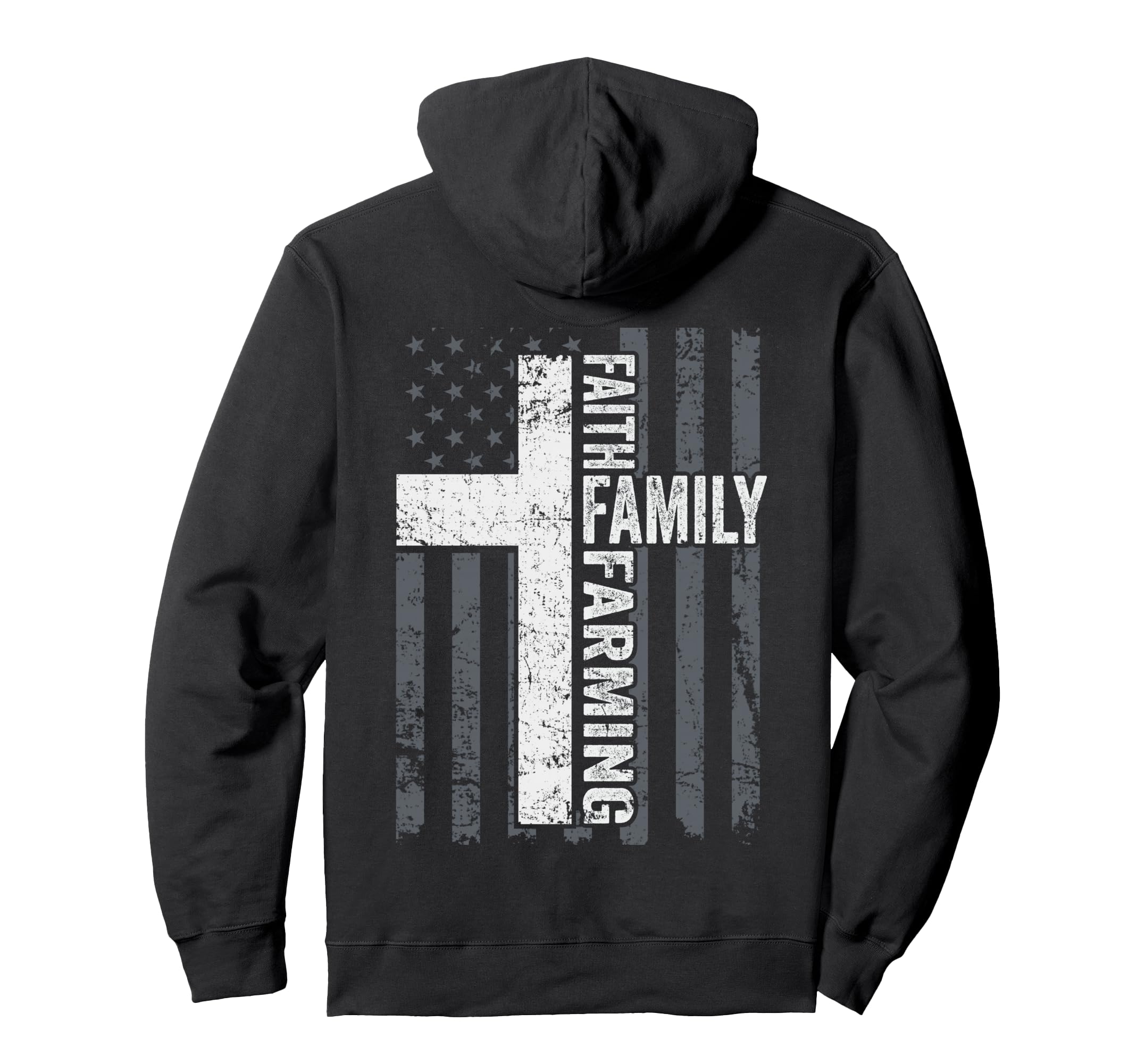 Faith Family Farming Freedom Farmer Usa Hoodie - Trendy Graphic for Adults - T-Shirt, Sweatshirt, Hoodie