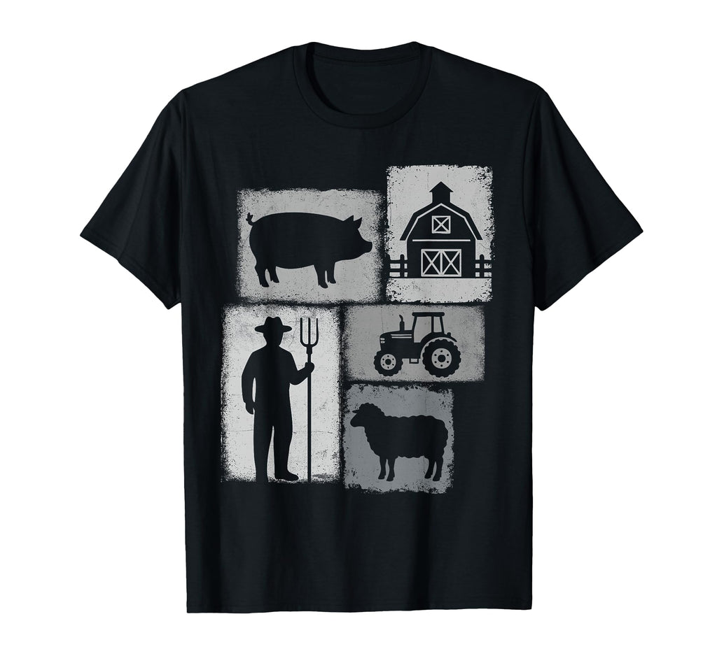 Farmer Collage Farming Rancher Cowboy T-Shirt - Unique Graphic for Adults - T-Shirt, Sweatshirt, Hoodie