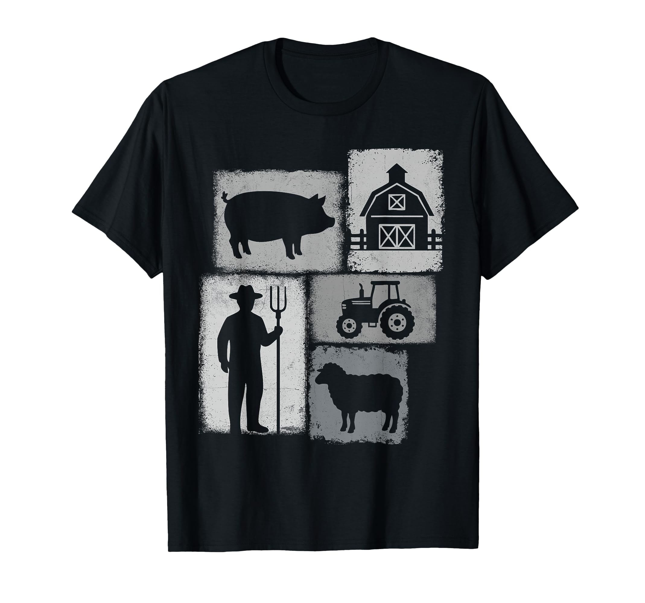 Farmer Collage Farming Rancher Cowboy T-Shirt - Unique Graphic for Adults - T-Shirt, Sweatshirt, Hoodie