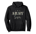 Proud Army Sister Camouflage Army Hoodie - Aesthetic Graphic for Adults - T-Shirt, Sweatshirt, Hoodie