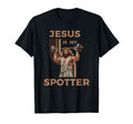Jesus Is My Spotter Gym Fitness T-Shirt - Aesthetic Graphic for Adults - T-Shirt, Sweatshirt, Hoodie