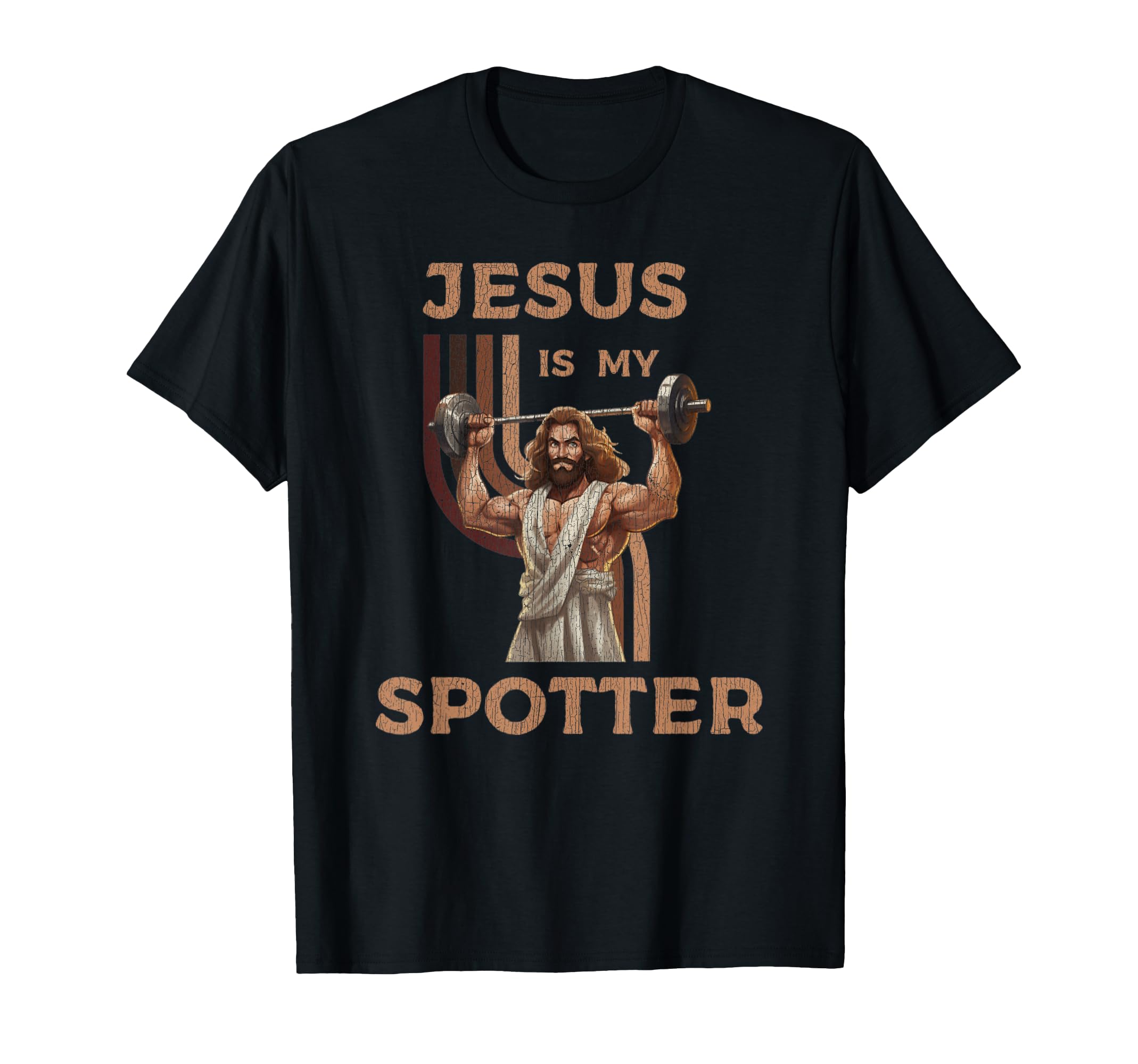 Jesus Is My Spotter Gym Fitness T-Shirt - Aesthetic Graphic for Adults - T-Shirt, Sweatshirt, Hoodie