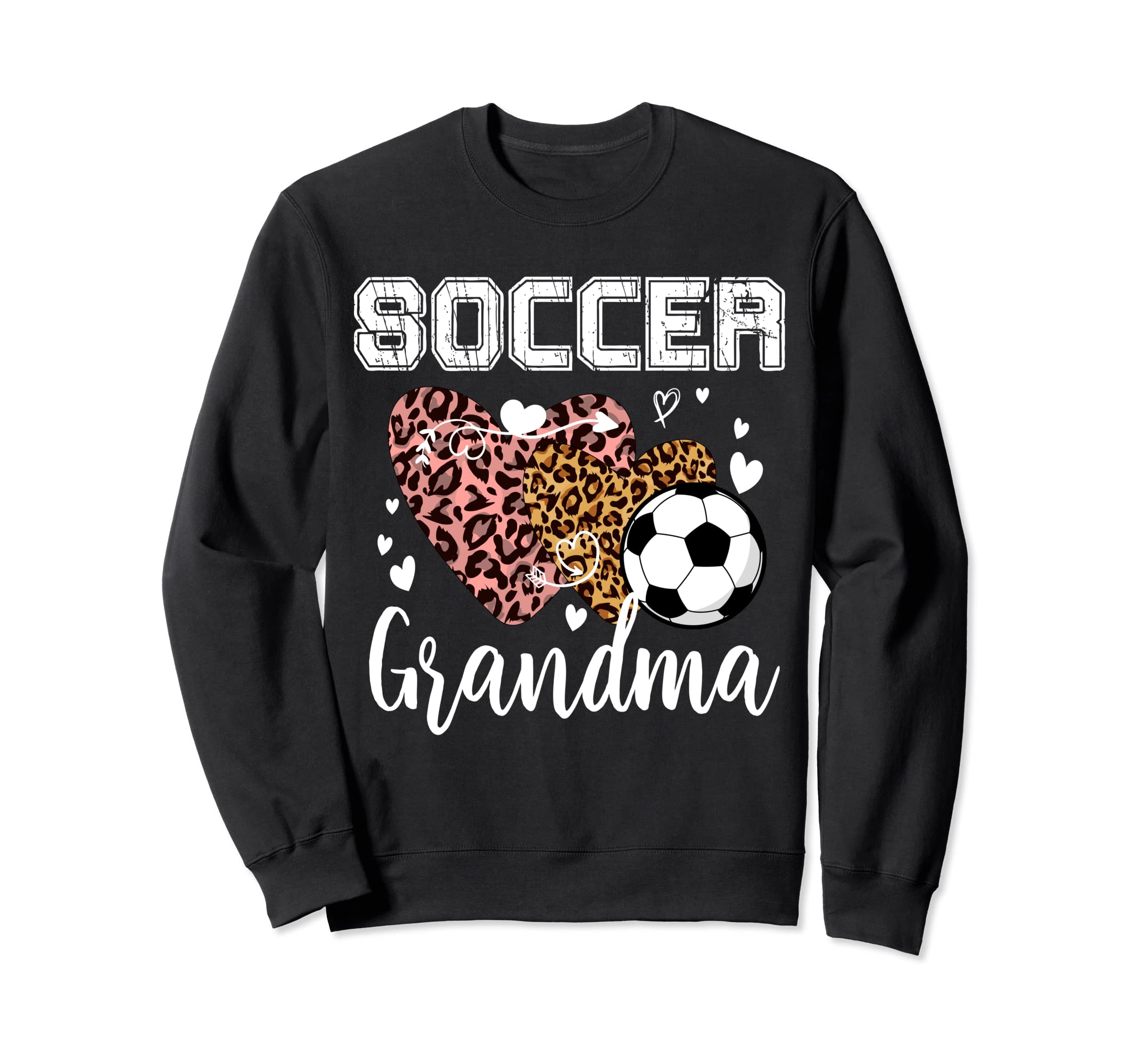 Soccer Grandma Heart Leopard Sweatshirt - Fun Novelty Design Unisex - T-Shirt, Sweatshirt, Hoodie