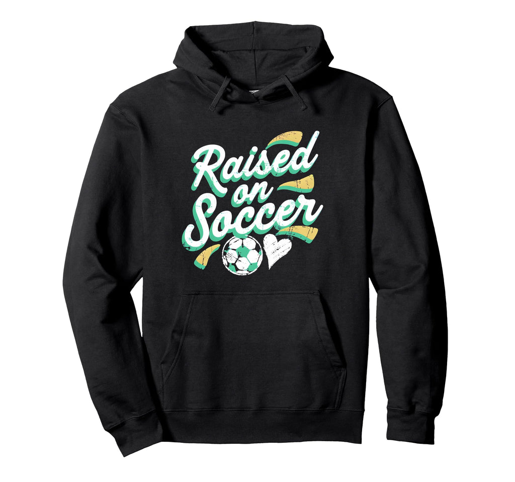 Raised Soccer Mom Family Pride Hoodie - Minimalist Print for Adults - T-Shirt, Sweatshirt, Hoodie