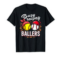 Busy Raising Ballers Softball T-Shirt - Aesthetic Graphic for Adults - T-Shirt, Sweatshirt, Hoodie