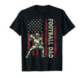 Fathers Day Football Dad American Us Flag T-Shirt - Graphic Print Unisex - T-Shirt, Sweatshirt, Hoodie