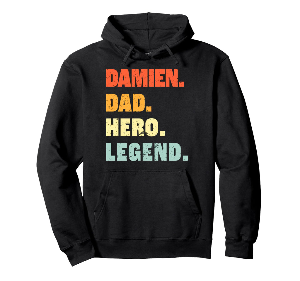 Damien Dad Hero Legend Personalized Hoodie - Graphic Print Men Women - T-Shirt, Sweatshirt, Hoodie