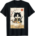 Samurai Cat Japanese Art Ramen Novelty Kawaii Funny - Adult & Kids T-Shirts, Sweatshirts & Hoodies apparel design preview 1