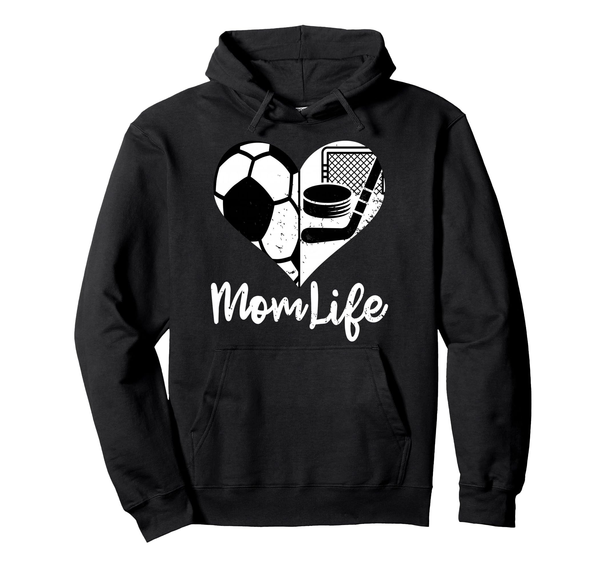 Mom Life Funny Soccer Hockey Mom Hoodie - Custom Art Print for Adults - T-Shirt, Sweatshirt, Hoodie