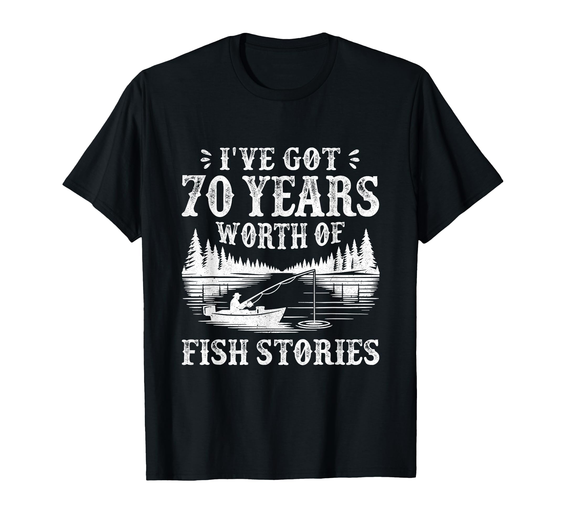 70Th Birthday Fisherman Fishing 70 T-Shirt - Custom Art Print for Adults - T-Shirt, Sweatshirt, Hoodie
