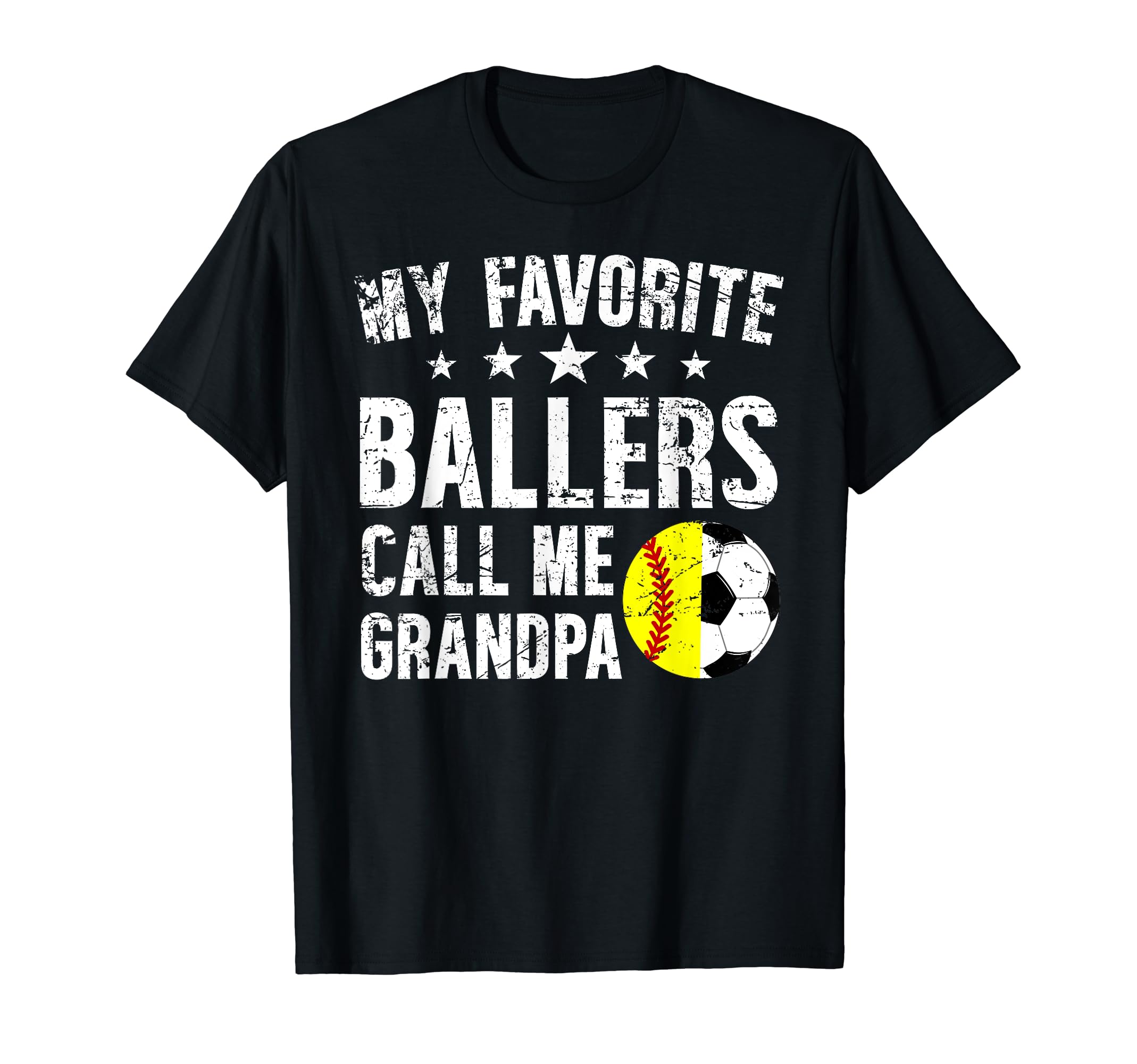 My Favorite Ballers Call Me Grandpa T-Shirt - Novelty Apparel for Adults - T-Shirt, Sweatshirt, Hoodie