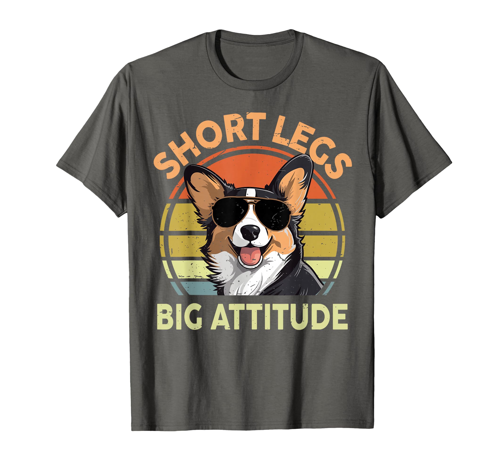 Funny Corgi Short Legs Big Attitude T-Shirt - Minimalist Print for Adults - T-Shirt, Sweatshirt, Hoodie