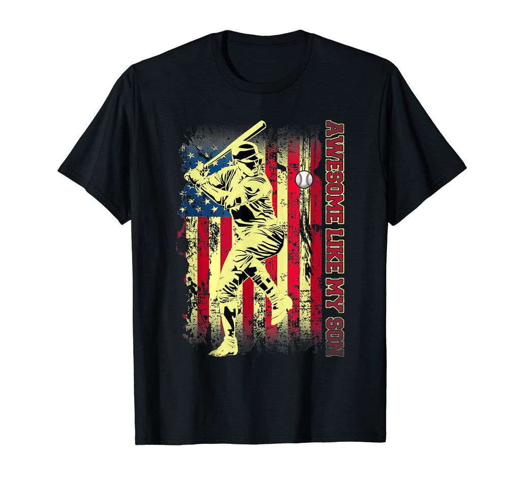 American Flag Baseball Awesome Like My T-Shirt - Graphic Print Men Women - T-Shirt, Sweatshirt, Hoodie