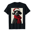 Poodle Sunglasses Santa Hat Funny T-Shirt - Aesthetic Graphic for Adults - T-Shirt, Sweatshirt, Hoodie