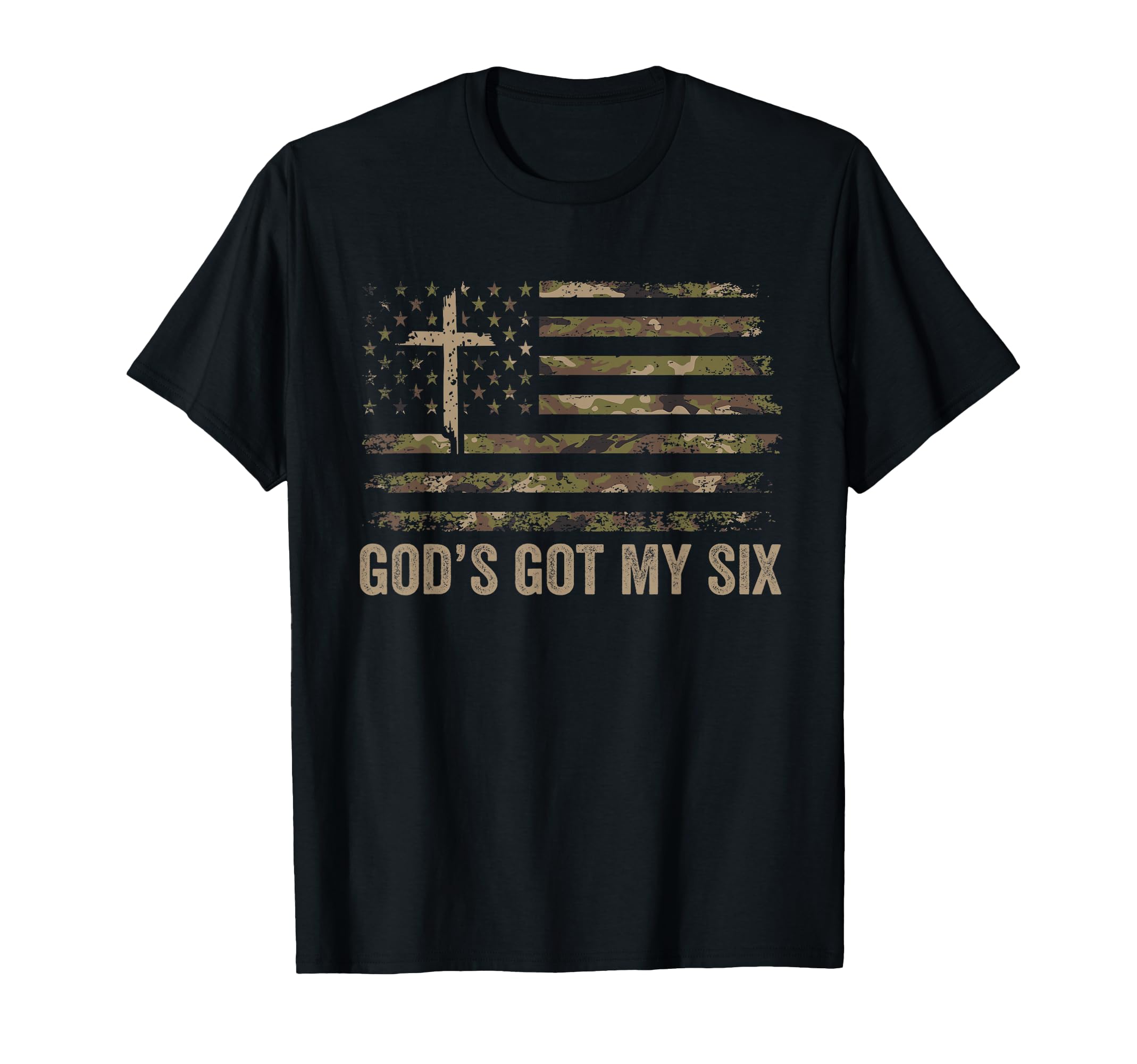 Gods Got My Six Christian Military T-Shirt - Streetwear Style for Adults - T-Shirt, Sweatshirt, Hoodie