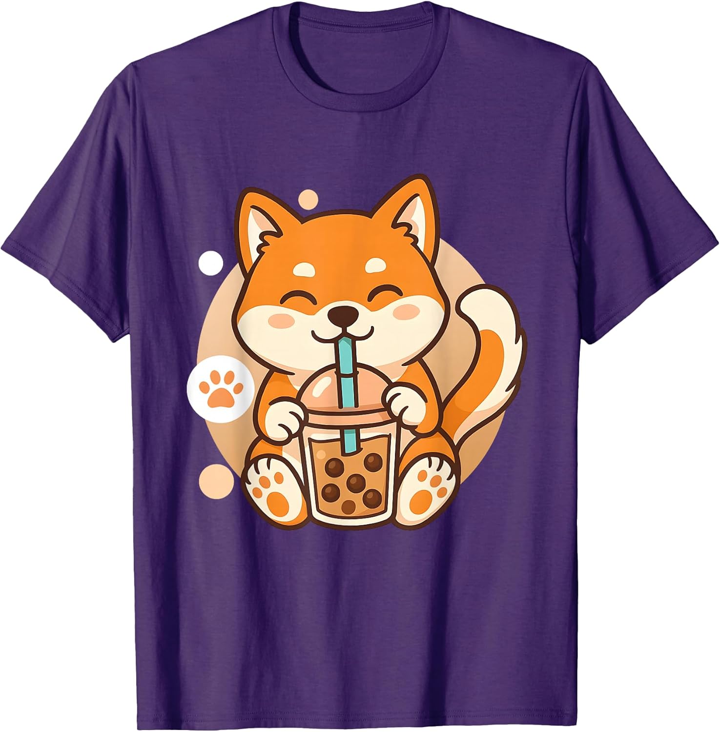 Cute Shiba Inu Dog Bubble Boba Tea Anime Kawaii Neko - Adult & Kids T-Shirts, Sweatshirts & Hoodies apparel design preview 1