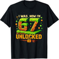 I was 6 Now I'm 7 Unlocked Funny Gamer Birthday - Adult & Kids T-Shirts, Sweatshirts & Hoodies apparel design preview 1
