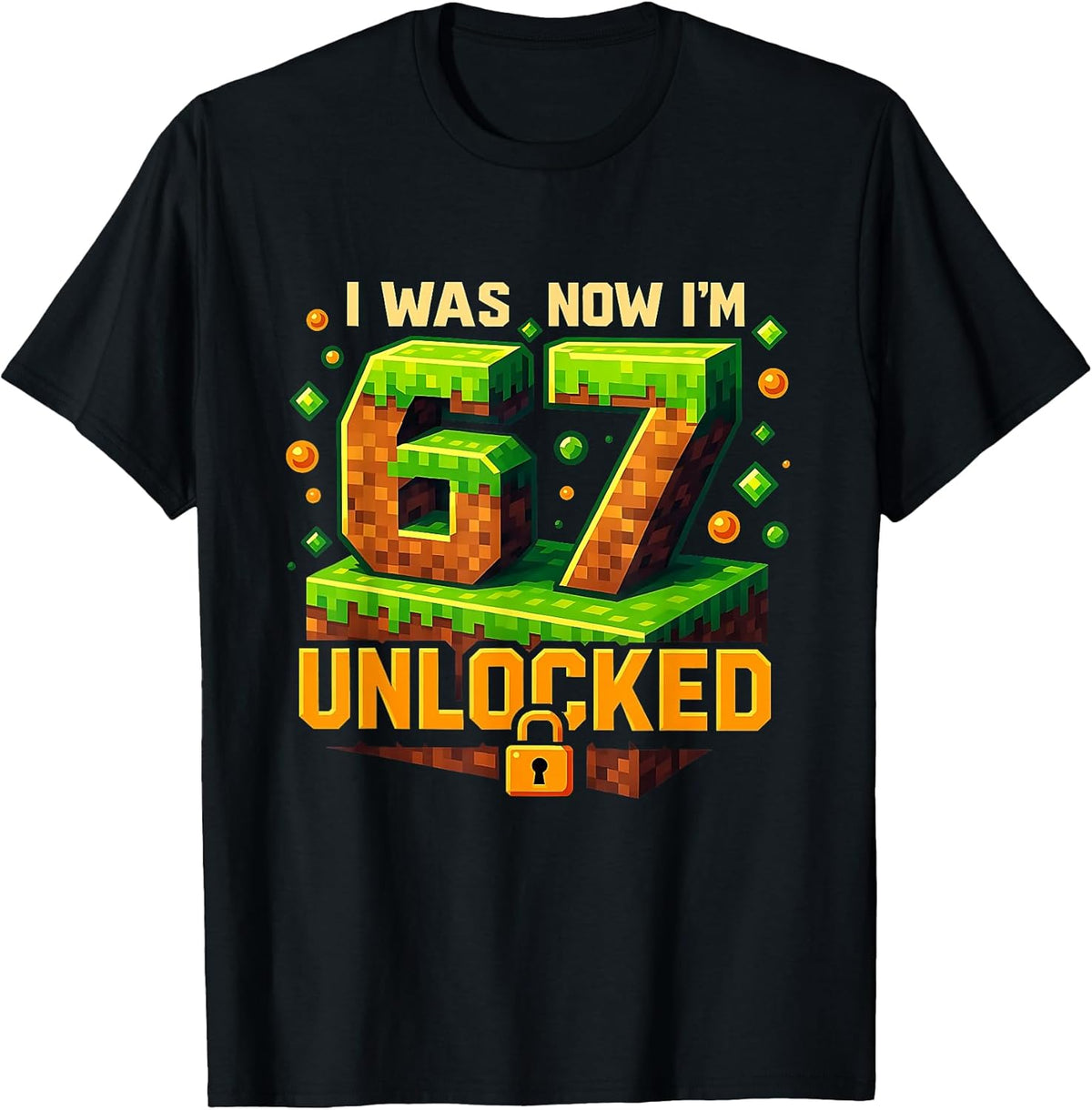 I was 6 Now I'm 7 Unlocked Funny Gamer Birthday - Adult & Kids T-Shirts, Sweatshirts & Hoodies apparel design preview 1