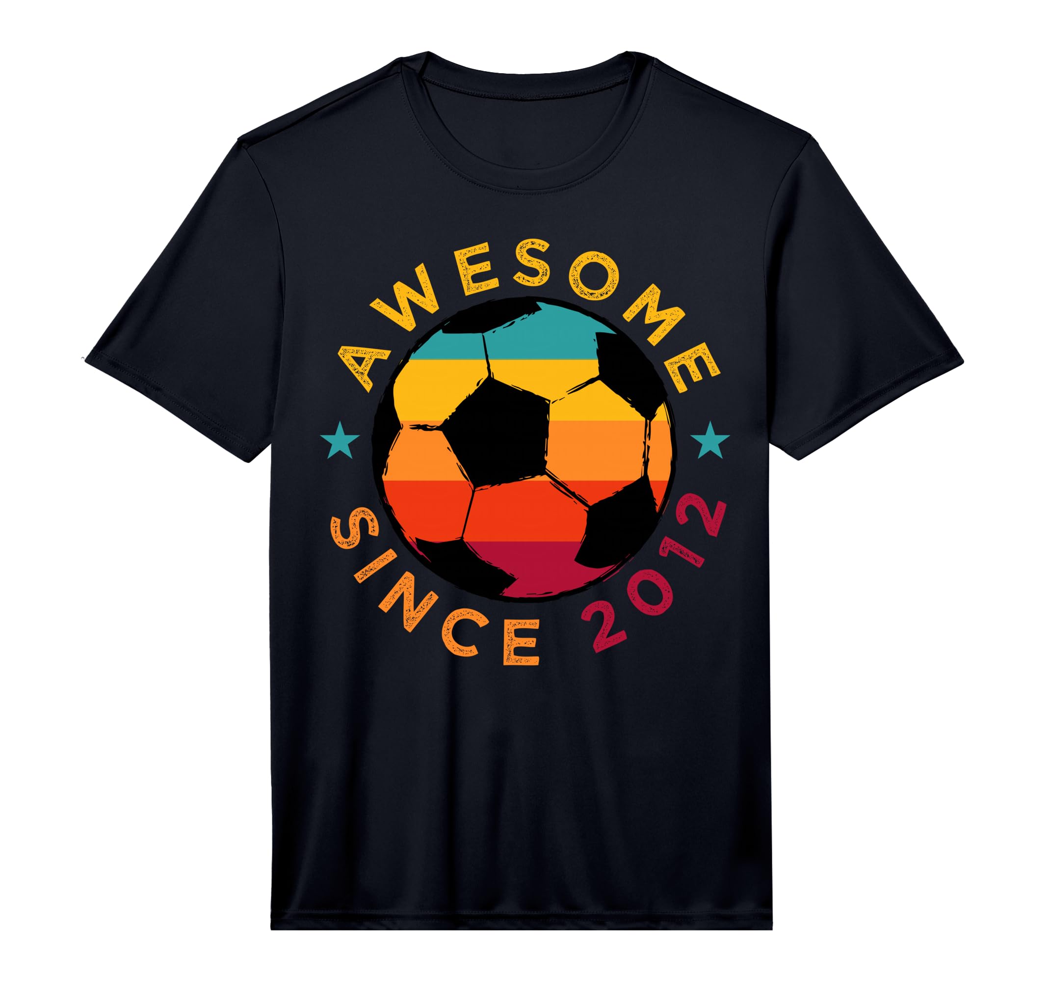 Awesome Since 2012 Soccer Birthday T-Shirt - Aesthetic Graphic Men Women - T-Shirt, Sweatshirt, Hoodie