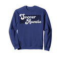 Soccer Auntie Soccer Aunt Checkered Sweatshirt - Graphic Print Unisex - T-Shirt, Sweatshirt, Hoodie