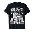 Best Truckin Bonus Dad Ever Trucker T-Shirt - Minimalist Print for Adults - T-Shirt, Sweatshirt, Hoodie