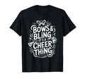 Bows Bling Its Cheer Thing Cheerleader T-Shirt - Aesthetic Graphic Unisex - T-Shirt, Sweatshirt, Hoodie