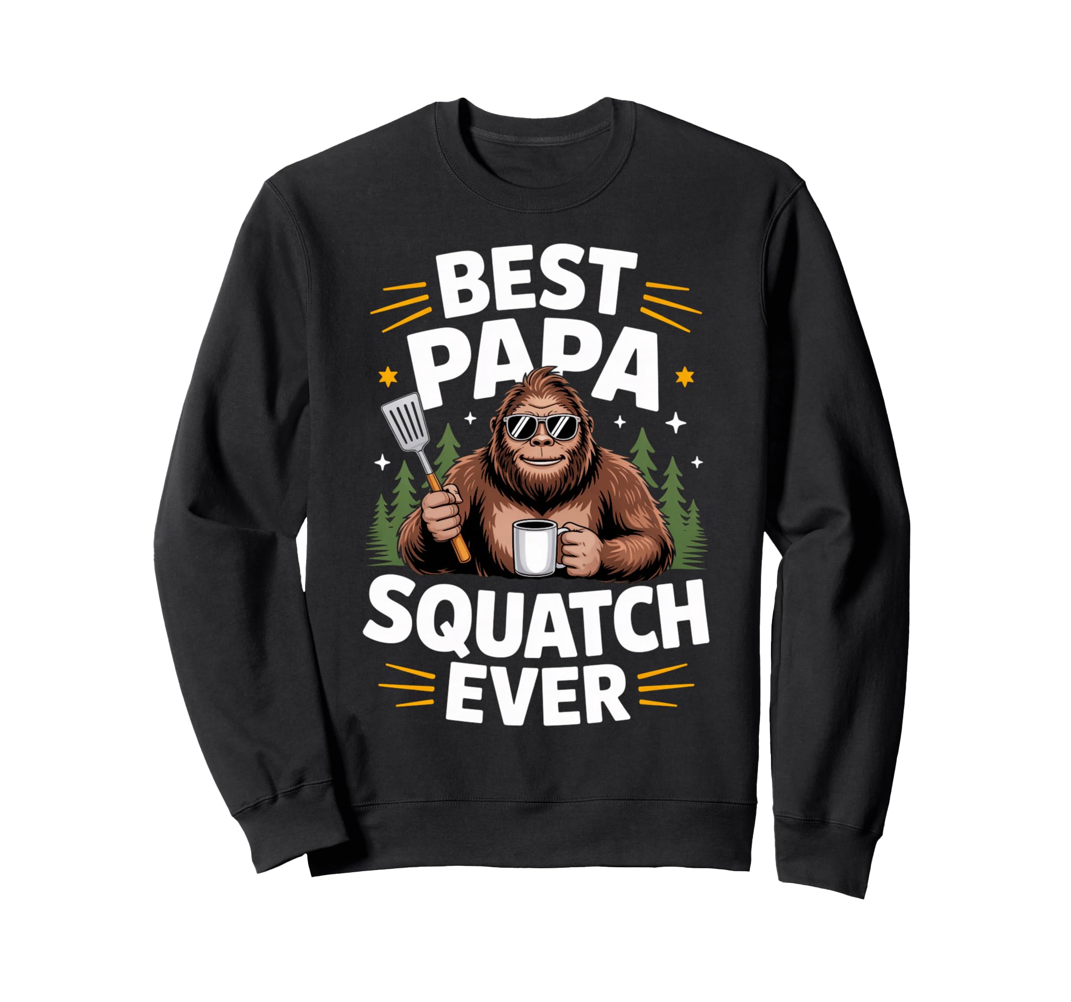 Bigfoot Dad Coffee Lovers Sweatshirt - Casual Everyday Wear for Adults - T-Shirt, Sweatshirt, Hoodie