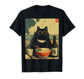 Japanese Cat Ramen Cat Dad Funny Summer T-Shirt - Unique Graphic Men Women - T-Shirt, Sweatshirt, Hoodie