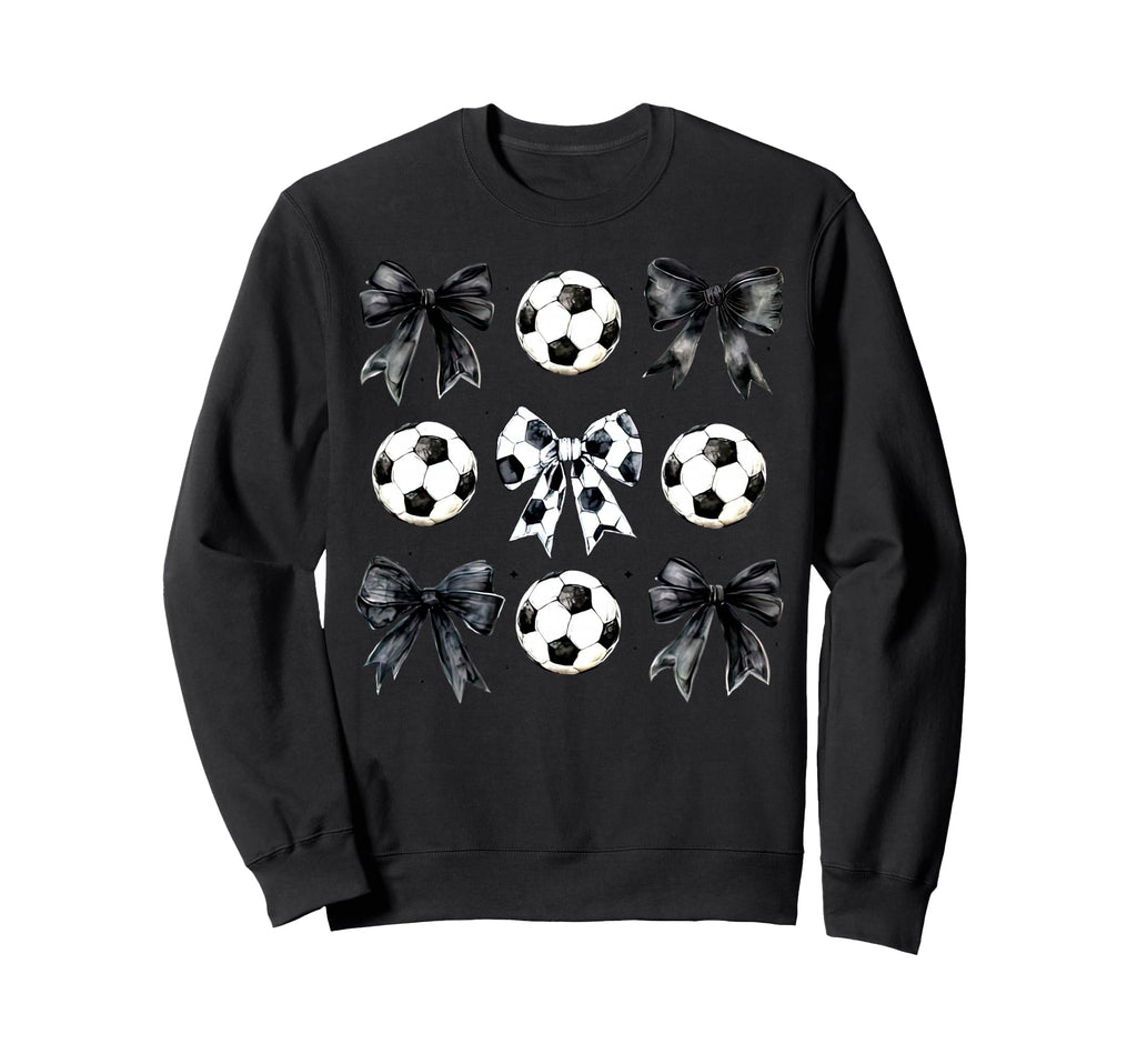 Soccer Bow Game Day Mama Soccer Sweatshirt - Trendy Graphic Men Women - T-Shirt, Sweatshirt, Hoodie