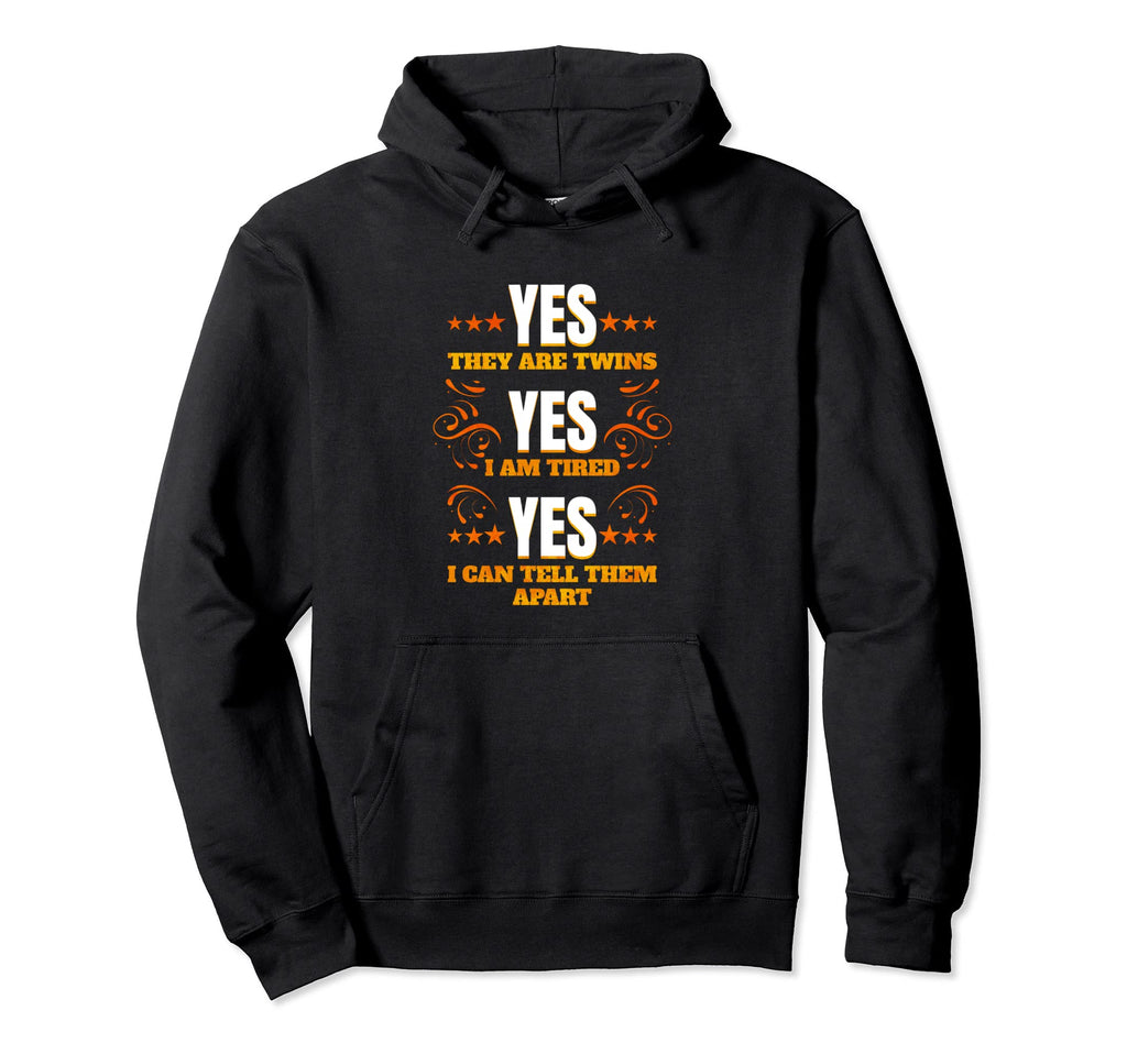 Twin Dad Yes I Can Tell Them Apart Hoodie - Minimalist Print Unisex - T-Shirt, Sweatshirt, Hoodie