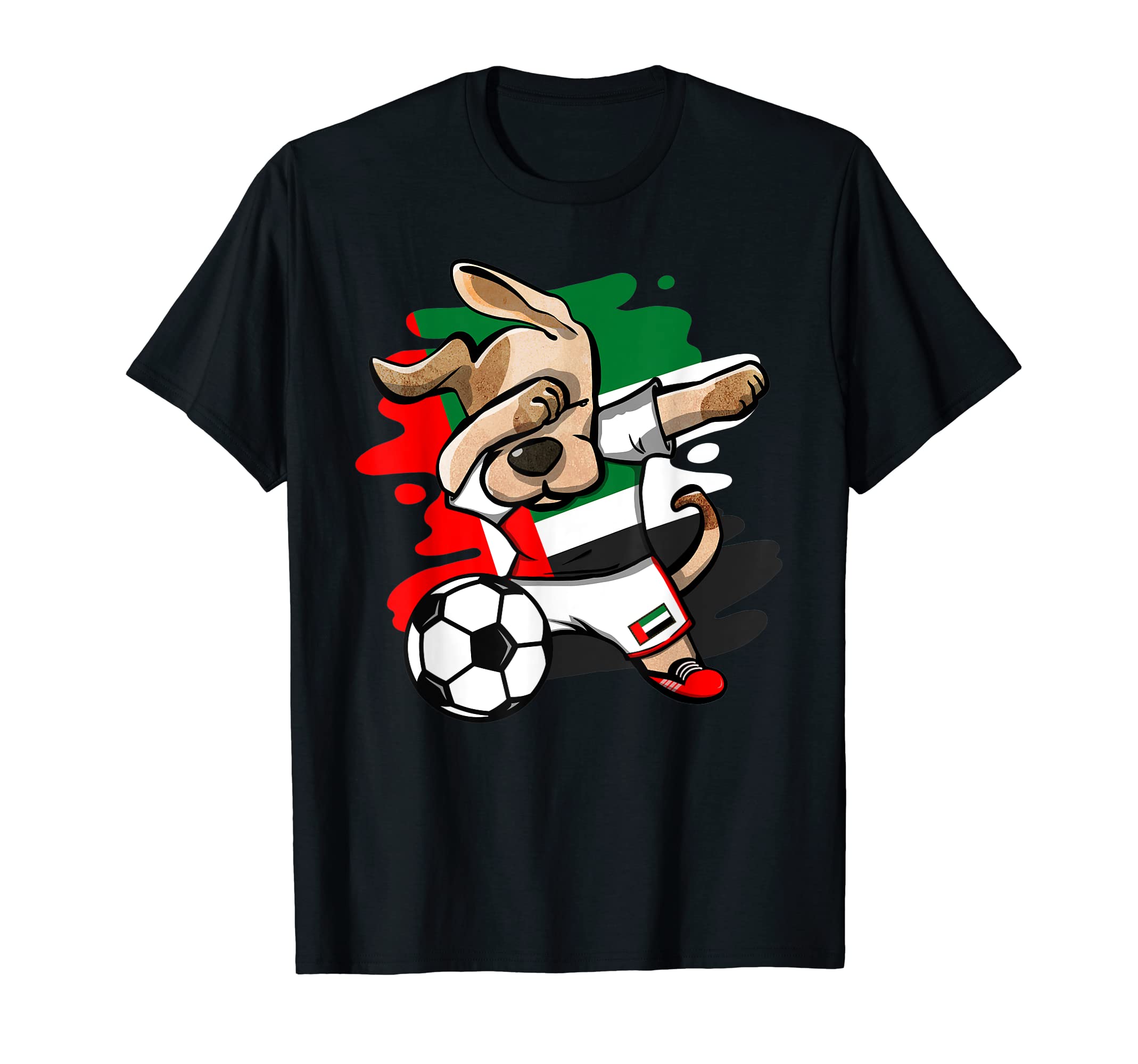 Dabbing Dog United Arab Emirates T-Shirt - Custom Art Print Men Women - T-Shirt, Sweatshirt, Hoodie