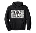 Soccer Sister Soccer Sis Coquette Bow Hoodie - Novelty Apparel Unisex - T-Shirt, Sweatshirt, Hoodie
