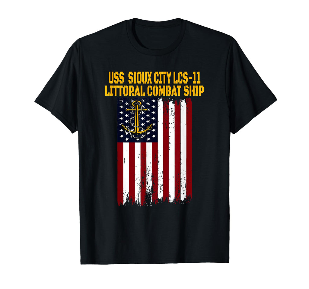 Uss Sioux City Lcs 11 Littoral Combat Ship T-Shirt - Trendy Graphic Unisex - T-Shirt, Sweatshirt, Hoodie