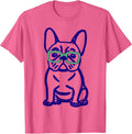 Cute French Bulldog Graphic with Glasses Pop Art - Adult & Kids T-Shirts, Sweatshirts & Hoodies apparel design preview 1
