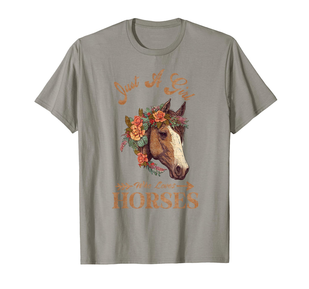 Just Who Loves Horses Horseback Riding T-Shirt - Novelty Apparel Unisex - T-Shirt, Sweatshirt, Hoodie