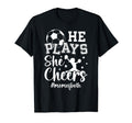 He Plays She Cheers Mom Both Cheer And T-Shirt - Graphic Print for Adults - T-Shirt, Sweatshirt, Hoodie