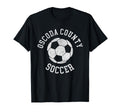 Oscoda County Soccer Distressed 90S T-Shirt - Novelty Apparel for Adults - T-Shirt, Sweatshirt, Hoodie