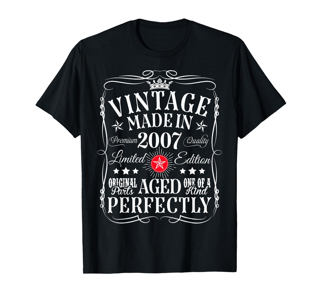19Th Birthday Decorations 2007 19 T-Shirt - Unique Graphic for Adults - T-Shirt, Sweatshirt, Hoodie
