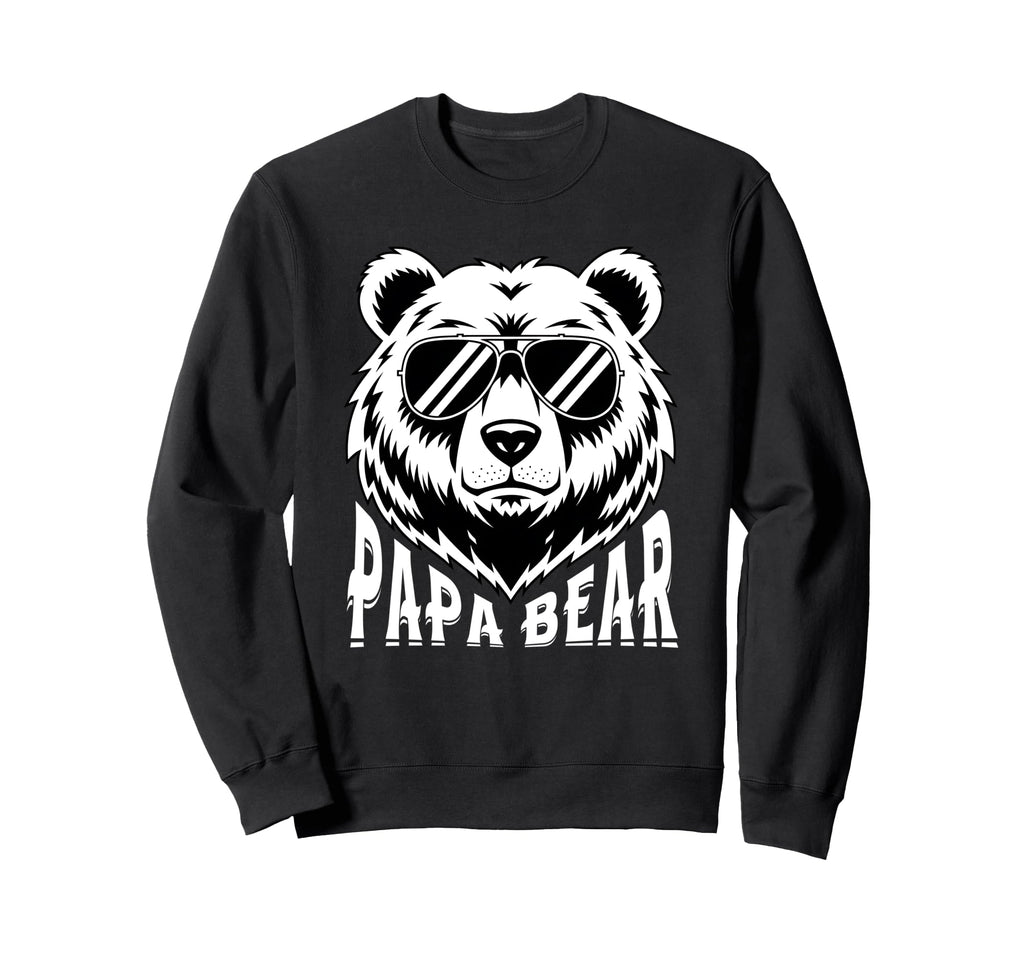Papa Bear Sunglasses Grandpa Dad Sweatshirt - Graphic Print for Adults - T-Shirt, Sweatshirt, Hoodie