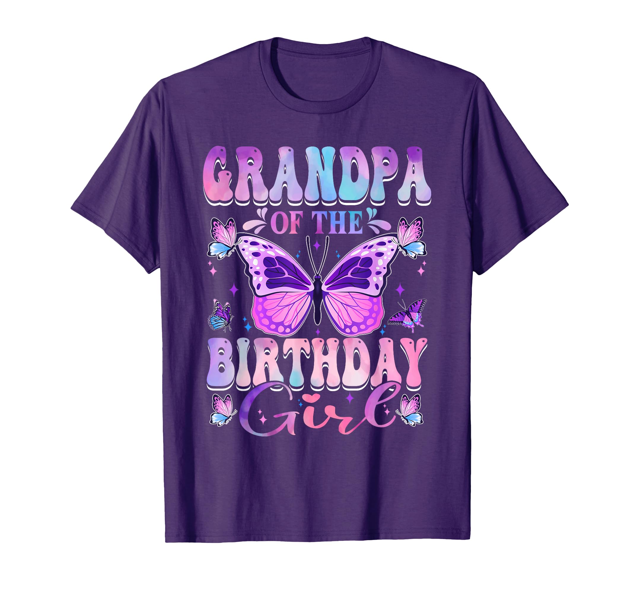 Grandpa Birthday Butterfly Party T-Shirt - Minimalist Print for Adults - T-Shirt, Sweatshirt, Hoodie