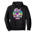Dad Bowler Matching Family Bowling Hoodie - Minimalist Print for Adults - T-Shirt, Sweatshirt, Hoodie