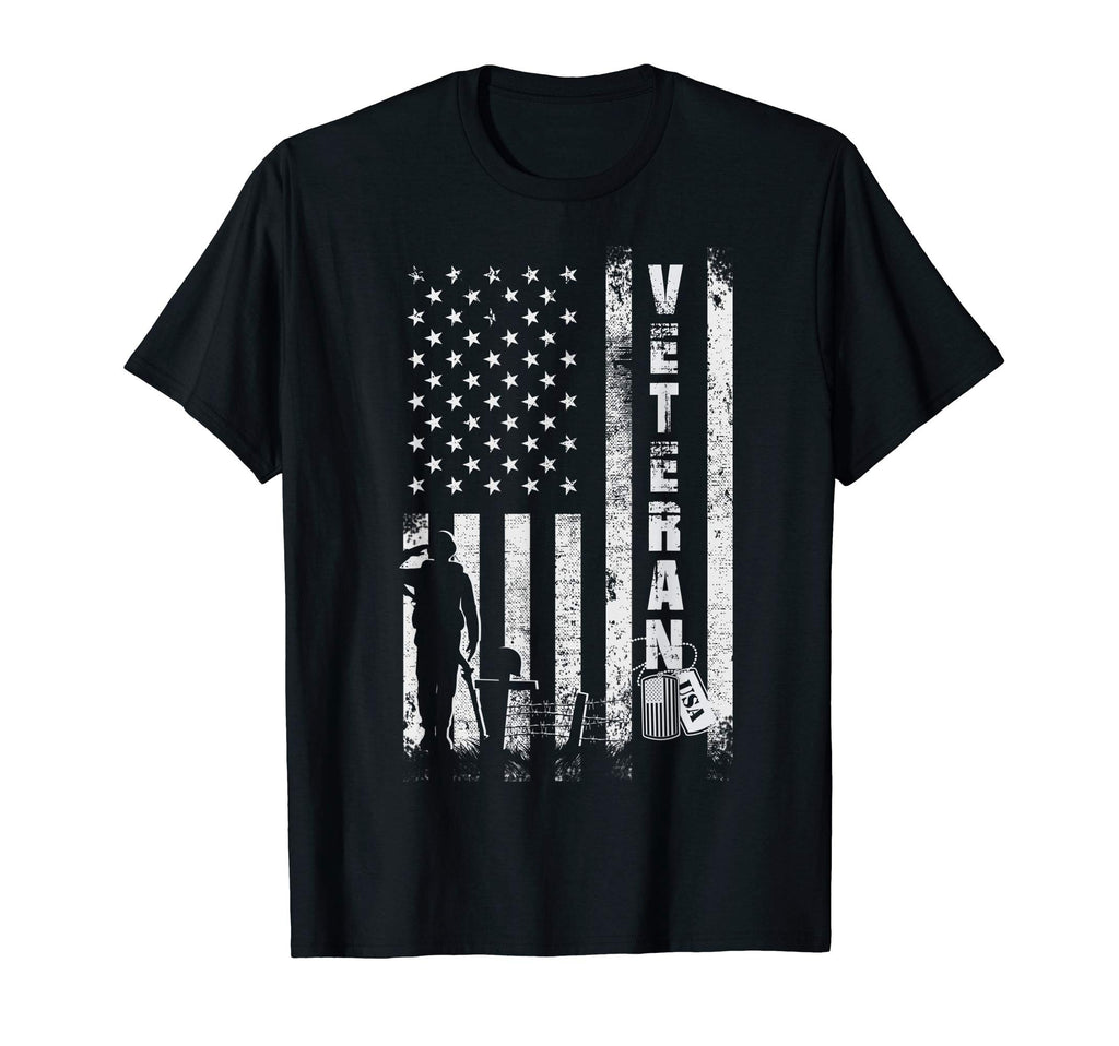Flag Us Army Veteran Soldier Gifts T-Shirt - Minimalist Print Unisex - T-Shirt, Sweatshirt, Hoodie