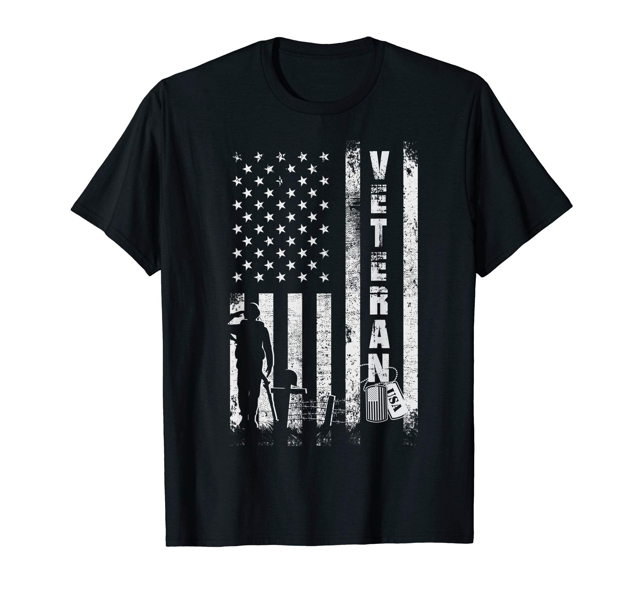 Flag Us Army Veteran Soldier Gifts T-Shirt - Minimalist Print Unisex - T-Shirt, Sweatshirt, Hoodie
